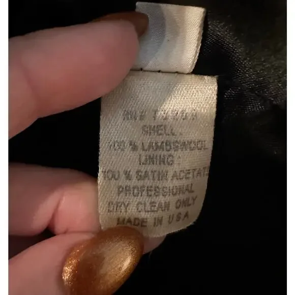 Marvin Richards (Vintage) Wool Coat w/Faux Fur Collar - Size 16 - Picture 7 of 10